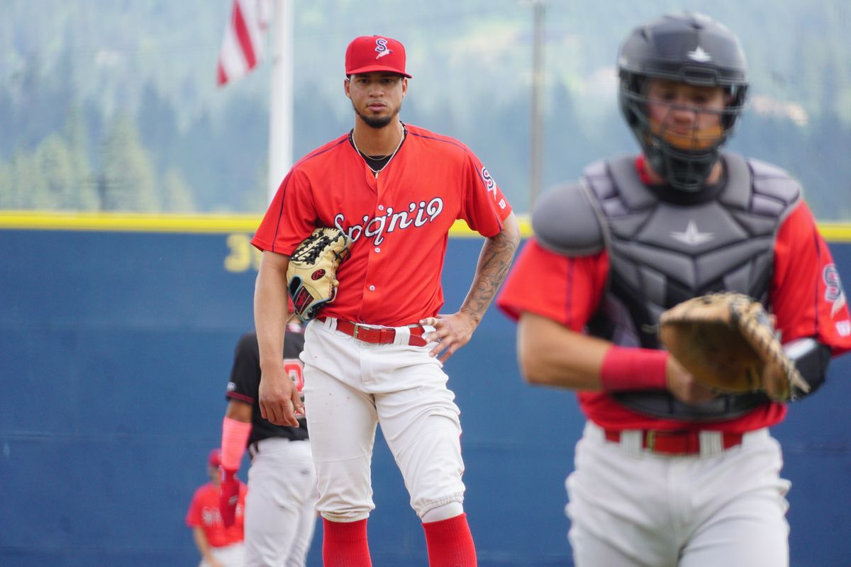 Spokane Indians starter Brayan Castillo allowed 10 runs in the third inning against the Vancouver Canadians on Sunday, May 28, 2023 at Avista Stadium.  (Spokane Indians)