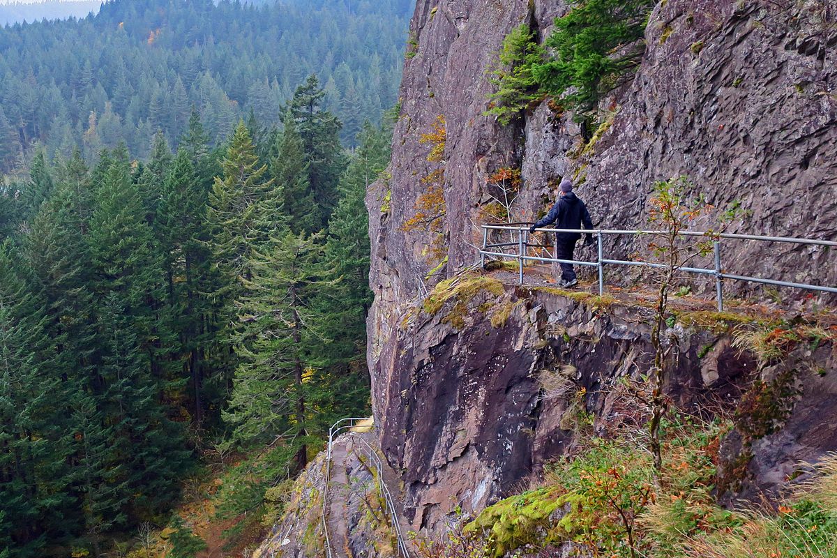 Beacon Rock State Park, a year-round park in the Columbia Gorge, offers hiking on the park's namesake prominence. (John Nelson)