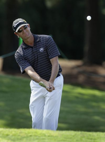 David Mathis chips to the sixth green during the second round of the St. Jude Classic golf tournament Friday in Memphis, Tenn. (Associated Press)