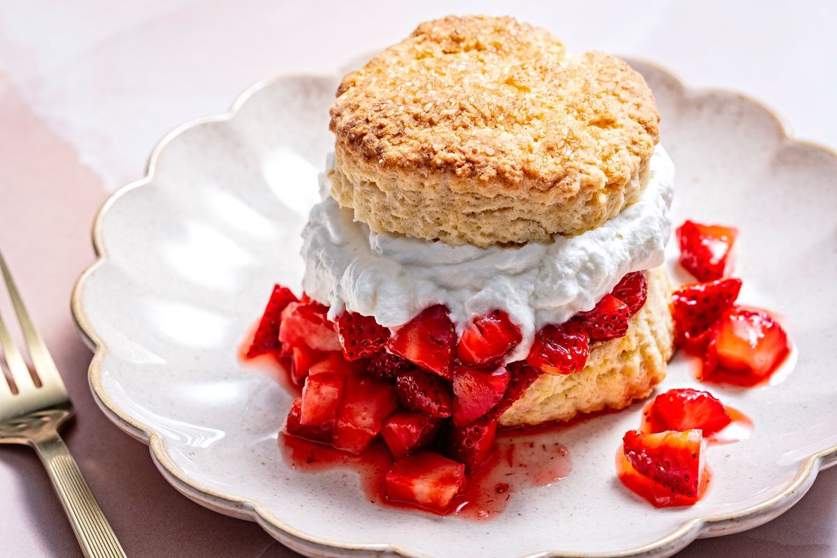 ’Tis the season at the farmers markets to make strawberry shortcake. (Scott Suchman; food styling by Lisa Cherkasky/Both for The Washington Post)