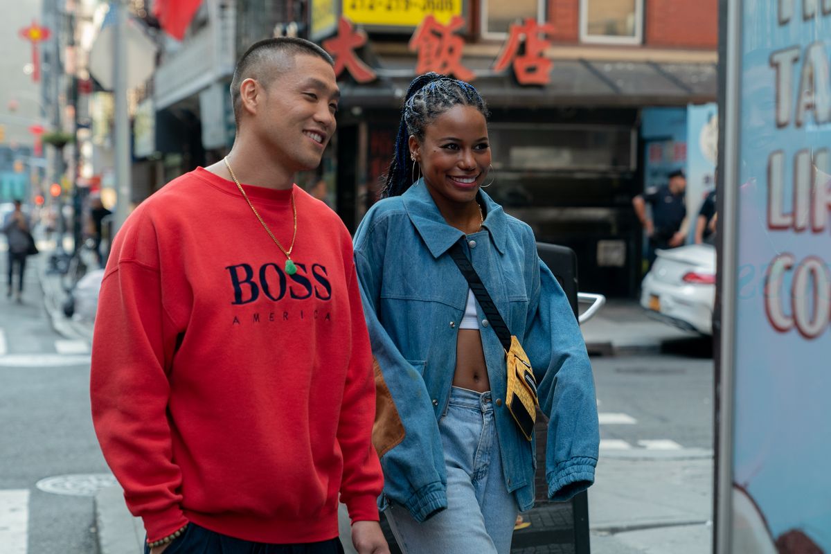Taylor Takahashi stars as Alfred “Boogie” Chin and Taylour Paige as Eleanor in Eddie Huang’s “Boogie.”  (Nicole Rivelli/Focus Features)