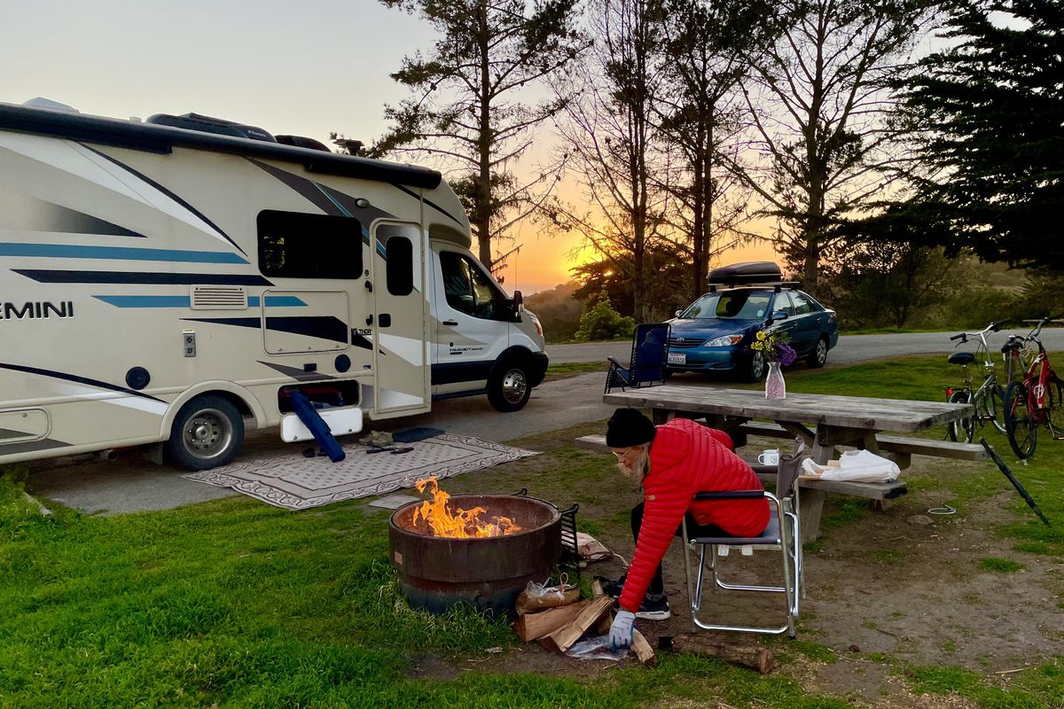 Using kindling, paper and small pieces of wood helps get the campfire going. (Leslie Kelly)