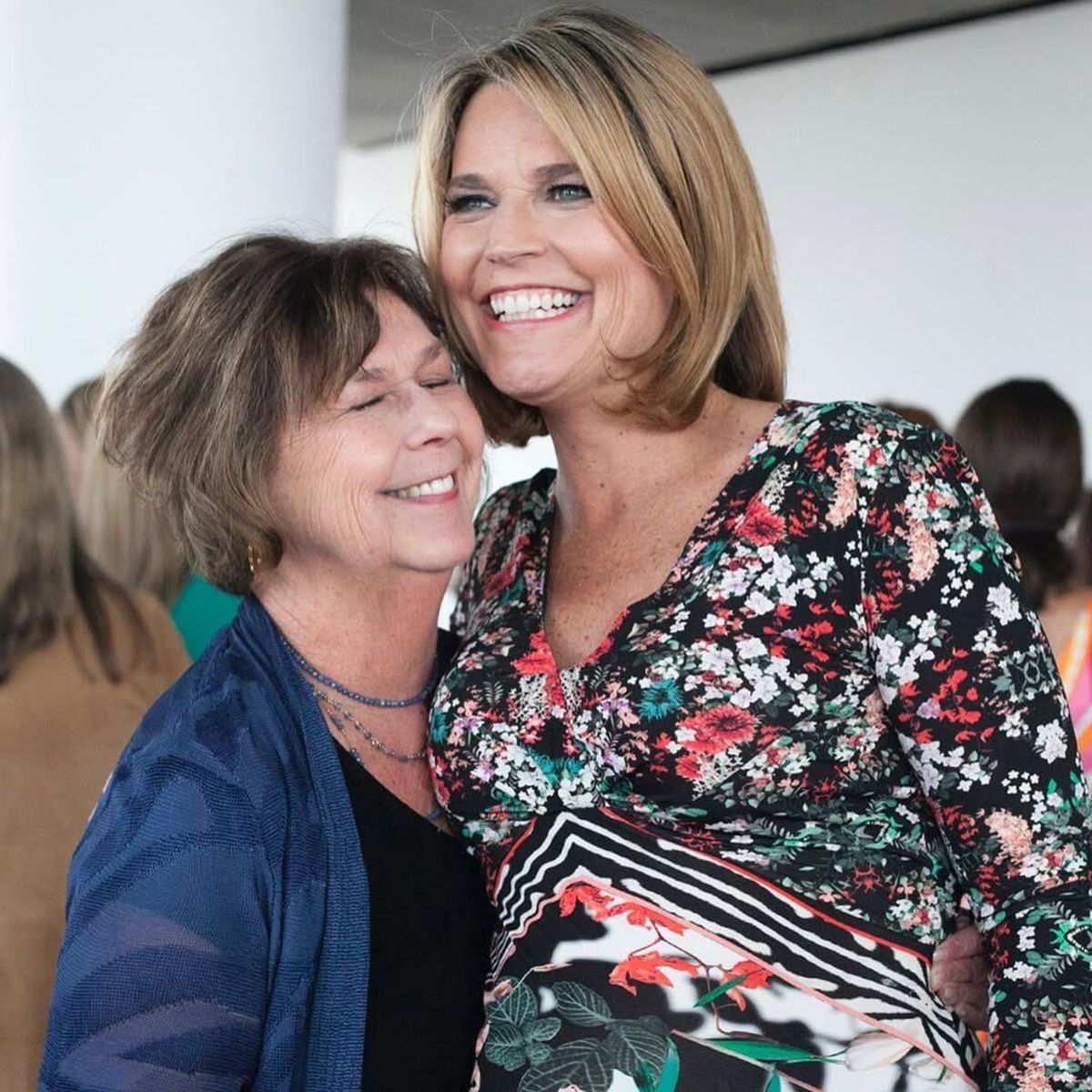 Nancy Guthrie, left, and “Today” anchor Savannah Guthrie hug in an undated photograph.  (NBC)