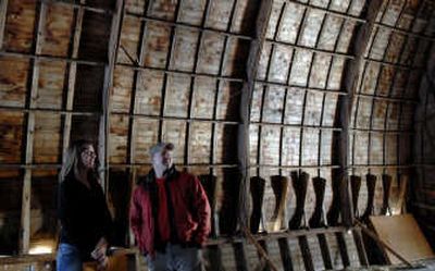 
David and Beth Tysdal  have hopes of restoring their barn back to its original condition and providing a venue for weddings and receptions. 
 (Kathy Plonka / The Spokesman-Review)