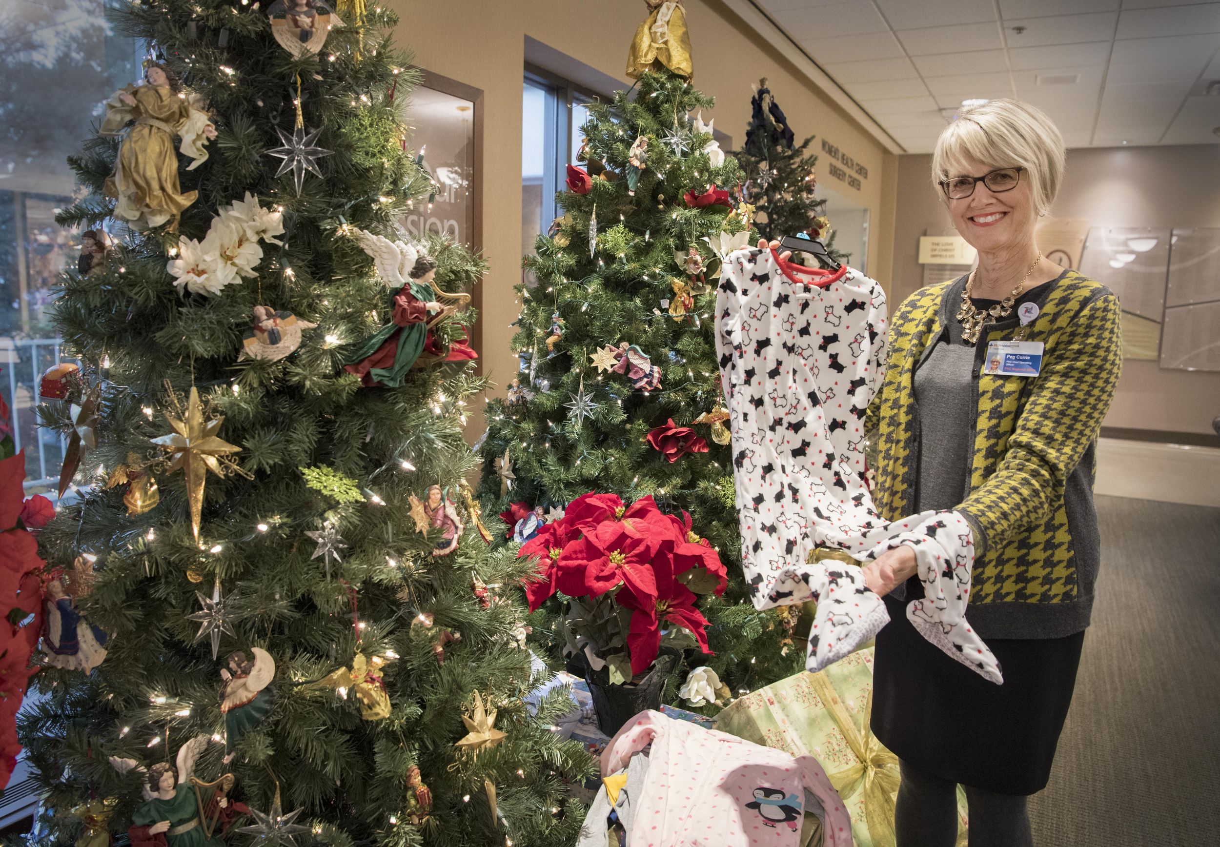 Volunteers collect pajama donations for children served by the