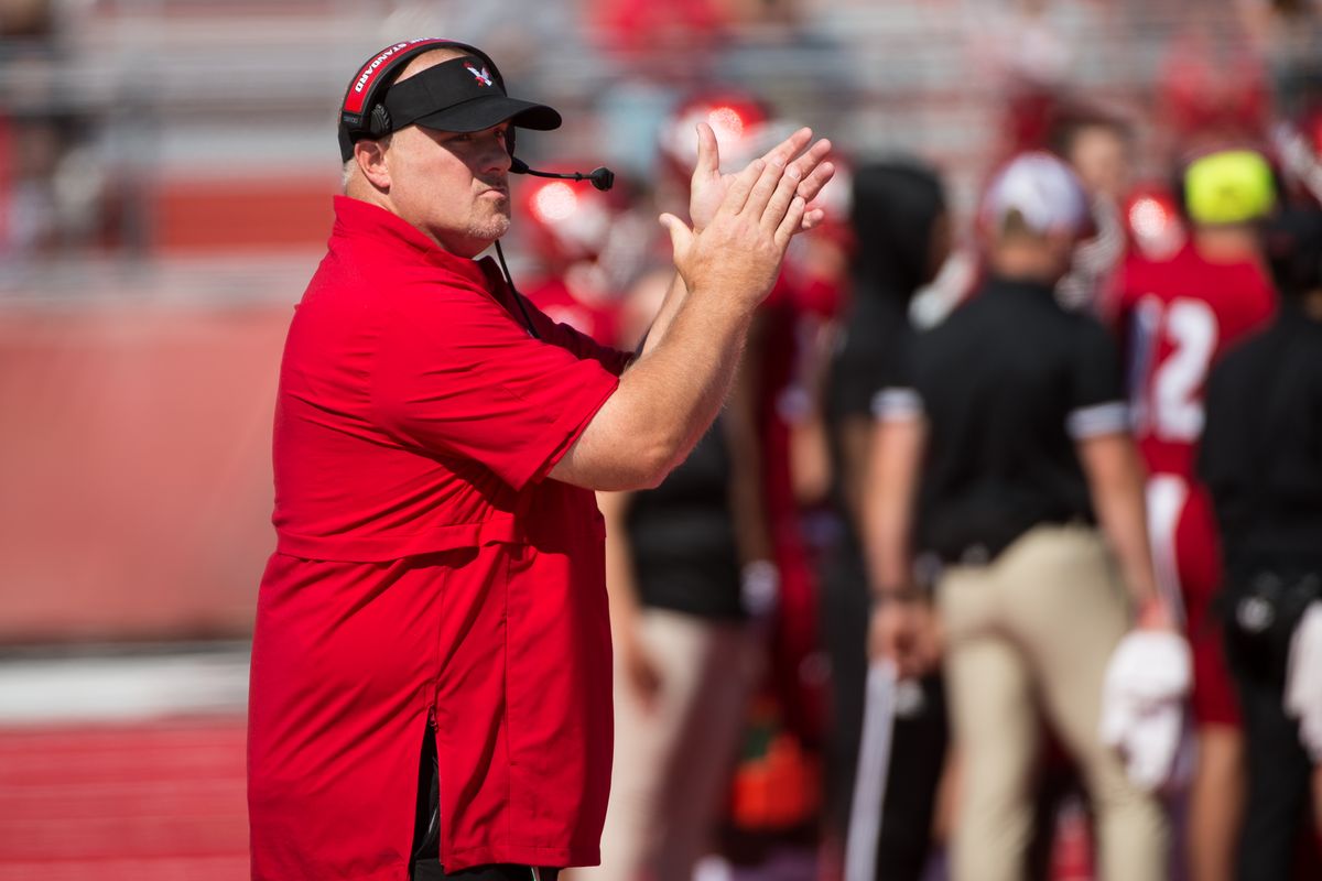 Eastern Washington University head coach Aaron Best watches the game against Central Washington University on Saturday, Sept. 11, 2021 at Roos Field in Cheney, Wash. The Eagles won 63-14 over the Wildcats, their former Evergreen Conference rivals.  (Libby Kamrowski/ THE SPOKESMAN-REVIEW)