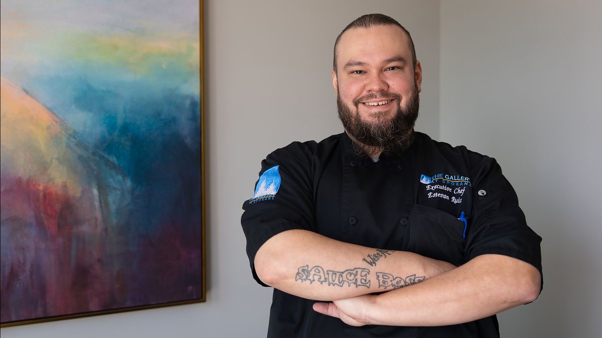 Chef Estevan Ruiz from The Gallery at Spokane leads a team that produces quality meals for residents. (@Ari Nordhagen/Amen Photography)