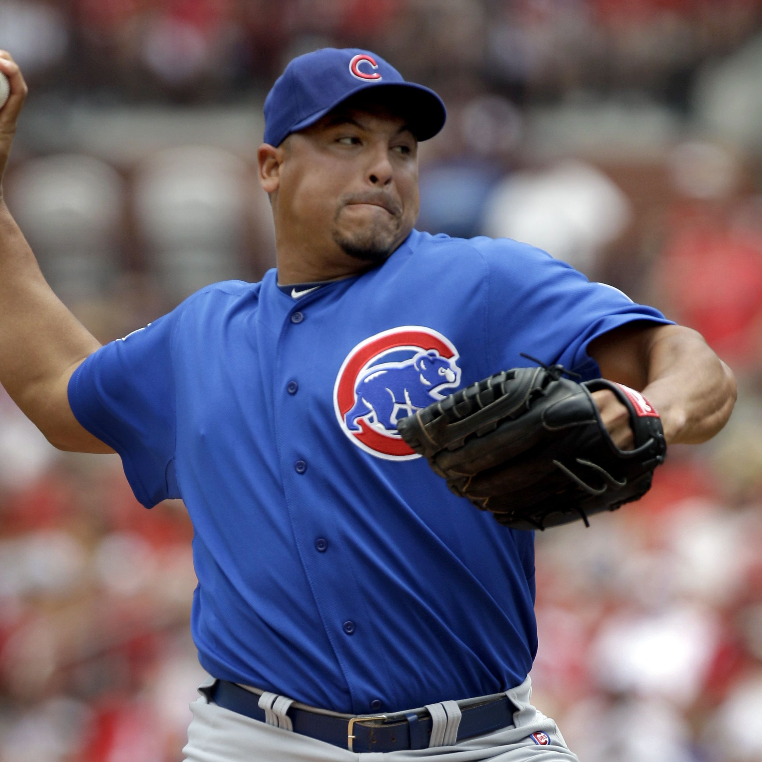 Chicago Cubs Mike Quade in a game against the Florida Marlins at