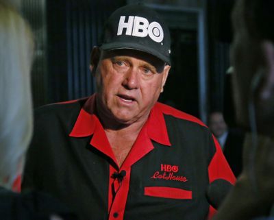 Dennis Hof, owner of the Moonlite BunnyRanch, a legal brothel near Carson City, Nevada, is pictured June 13, 2016, during an interview an in Oklahoma City. Nevada authorities are investigating sexual assault allegations against Hof, a flamboyant legal pimp who is running for the state Legislature. The Nevada Department of Public Safety confirmed the investigation into Hof Wednesday, Sept. 5, 2018. The department said in a statement that the investigation was based on a request by a sheriff in northern Nevada’s Carson City, where Hof owns several legal brothels. (Sue Ogrocki / AP)