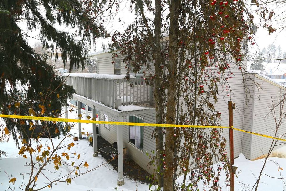 A view from the back of the house on the 1100 block of King Road in Moscow, Idaho, where police found four University of Idaho students stabbed to death Nov. 13, 2022. (Angela Palermo/Idaho Statesman/TNS)