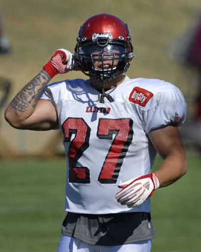 
LB Makai Borden will miss today's game with a foot injury.  
 (Dan Pelle / The Spokesman-Review)
