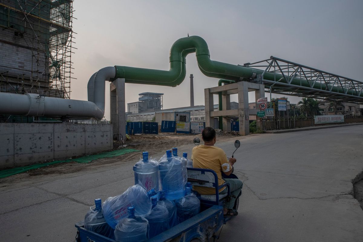 FILE -- A gas-fired power plant in Dongguan, China, where natural gas offers a potential bridge from coal to renewable energy, Sept. 28, 2021. With China