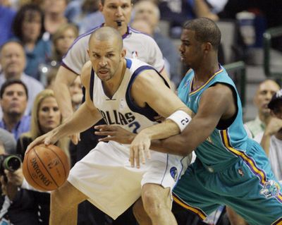 Jason Kidd is now second- leading NBA assist man.  (Associated Press)