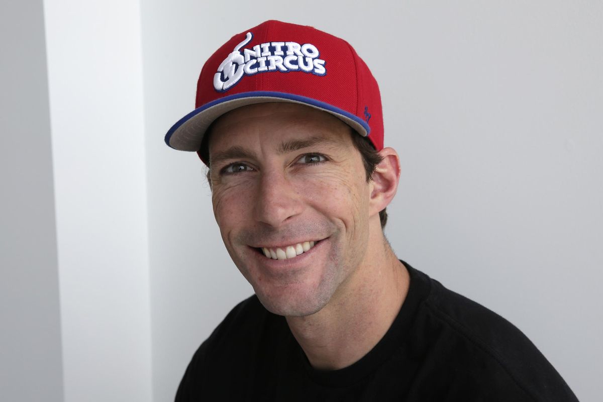 This is a July 11, 2016, file photo showing Travis Pastrana in New York. Fifty years after Evel Knievel so famously wiped out trying to jump the fountain at Caesar