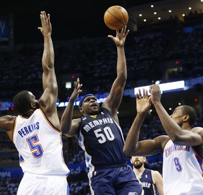 Zach Randolph powered Memphis into West Conference finals with 28 points and 14 rebounds. (Associated Press)