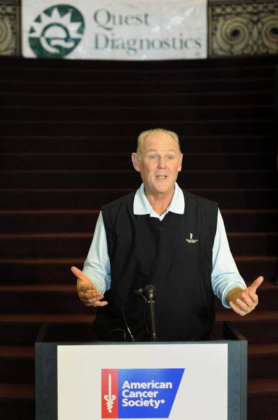 Cancer survivor George Karl encourages people in the fight against the disease. (Associated Press)