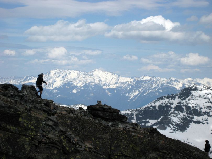 A group of skiers made the summit of Scotchman Peak in May for this picture by Conor Branski of Hope. The image is a winner in the Friends of the Scotchman Peaks Wilderness annual photo contest for 2008.  Photo by Conor Branski (Courtesy Photo / The Spokesman-Review)