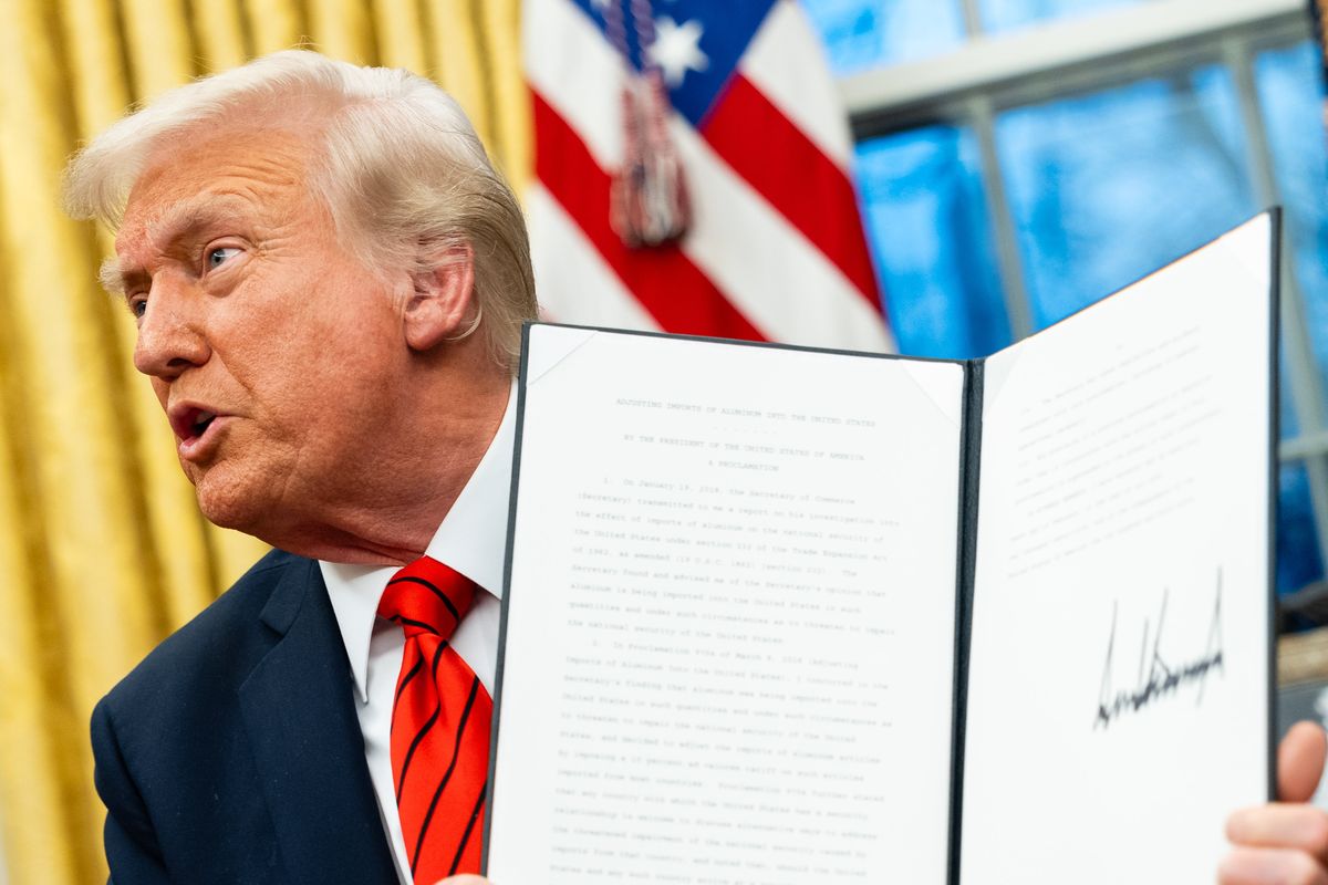 President Donald Trump signs a variety of executive orders at the White House on Monday in Washington. The Trump administration’s combination of firings, stop-work orders and litigation pauses has hobbled regulators like the Consumer Financial Protection Bureau, the Equal Employment Opportunity Commission, the National Labor Relations Board, and the Securities and Exchange Commission. (New York Times)