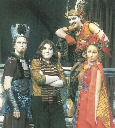 In 2003-04, Kit Seaton (center) designed costumes for plays directed by her mother, Sandra Seaton, the longtime Lake City High drama teacher. Among those plays were William Shakespeare’s “A Midsummer Night’s Dream.” Wearing Seaton’s handiwork for that play were (from left) Brian Burke, as Oberon; Tory Bella, as Puck, and Amy Oliveria Perry, as Titania. (Photo courtesy of Sandra Seaton)
