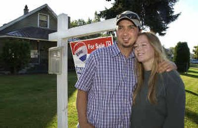 
Jason Eckel and Leslie Englund are first-time home buyers and have found a house on Smith Street in North Spokane. 
 (Dan Pelle / The Spokesman-Review)