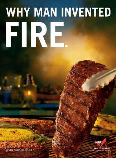 
One of the federally  approved ads, part of a multi-million- dollar beef promotion program. 
 (Associated Press / The Spokesman-Review)