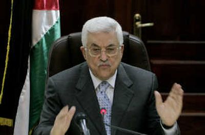 
Palestinian President Mahmoud Abbas delivers a speech at his office in the West Bank city of Ramallah on Wednesday. Associated Press
 (Associated Press / The Spokesman-Review)