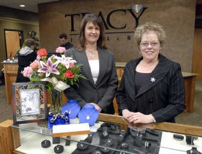 
Manager Tami Stauffer, left, and Maureen Tracy,  pose in the recently opened Tracy Jewelers building. 
 (J. BART RAYNIAK / The Spokesman-Review)