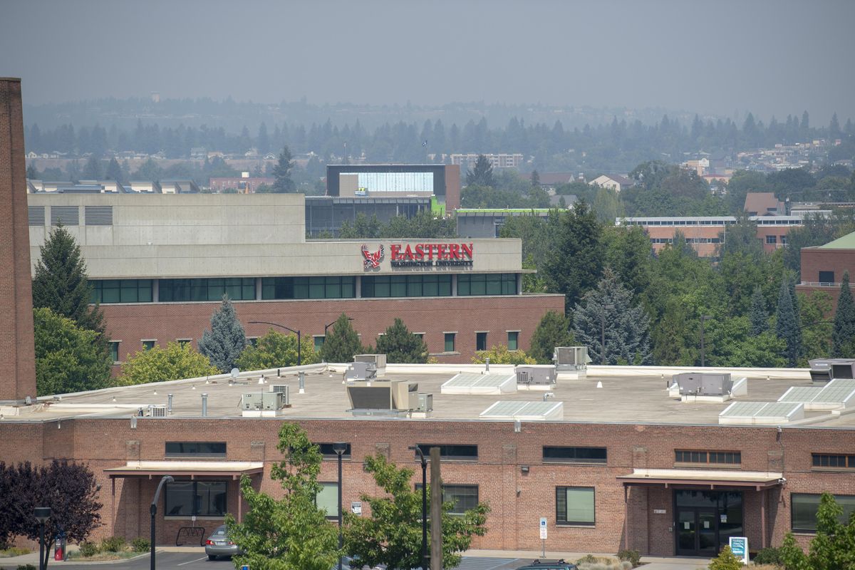 Eastern Washington University, which has a strong presence in Spokane’s University District, will move its computer technology and graphic design programs to the new Catalyst building, which will soon be under construction. Photographed Wednesday, Aug. 8, 2018. (Jesse Tinsley / The Spokesman-Review)