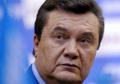 
 Prime Minister Viktor Yanukovych answers questions Wednesday 
 (Associated Press / The Spokesman-Review)