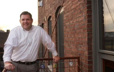 
Brad Waterbury lives in a loft apartment at the Blue Chip Lofts in downtown Spokane. He combined two units to create his dream home.
 (The Spokesman-Review)