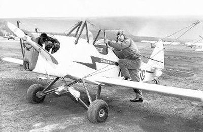 
This build-it-yourself biplane was test flown in 1962 over Felts Field by its designer and builder, William B. Duncan. Duncan needed 50 hours in order to receive FAA approval to carry passengers or fly beyond the test area, but cold air limited the maiden flight to 20 minutes. Duncan spent two and a half years building the plane in his garage and reported that the most difficult task was finding parts. 
 (Photo archive/ / The Spokesman-Review)
