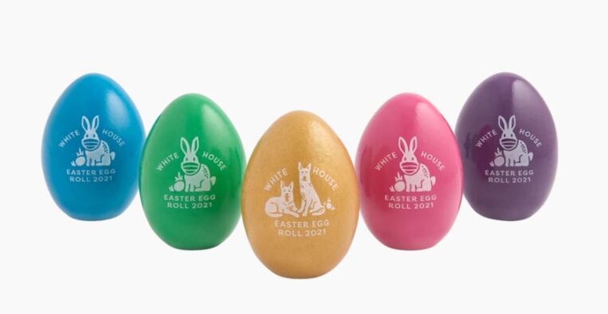 In lieu of the traditional White House Easter egg roll, the Biden administration sent commemorative wooden eggs to health centers across the country, including 800 eggs to the Yakima Valley Farm Workers Clinic.  (Courtesy of the White House)