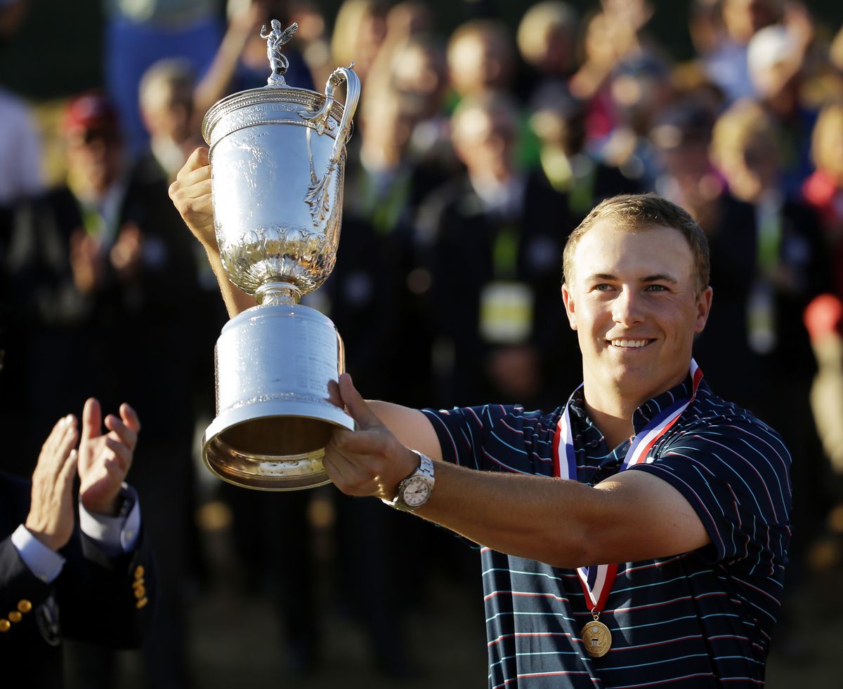 At 21, Jordan Spieth became the youngest U.S. Open winner since Bobby Jones in 1923 and the youngest to win two majors since Gene Sarazen in 1922. (Associated Press)