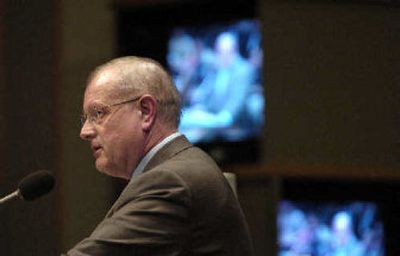 
Mayor Jim West addresses the Spokane City Council on Monday. 
 (Holly Pickett / The Spokesman-Review)