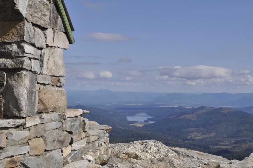 The view looking east is stunning from the top of Mount Spokane at the Vista House. Below, is Spirit Lake and beyond that is Lake Pend Oreille at Farragut State Park. (Mike Prager)