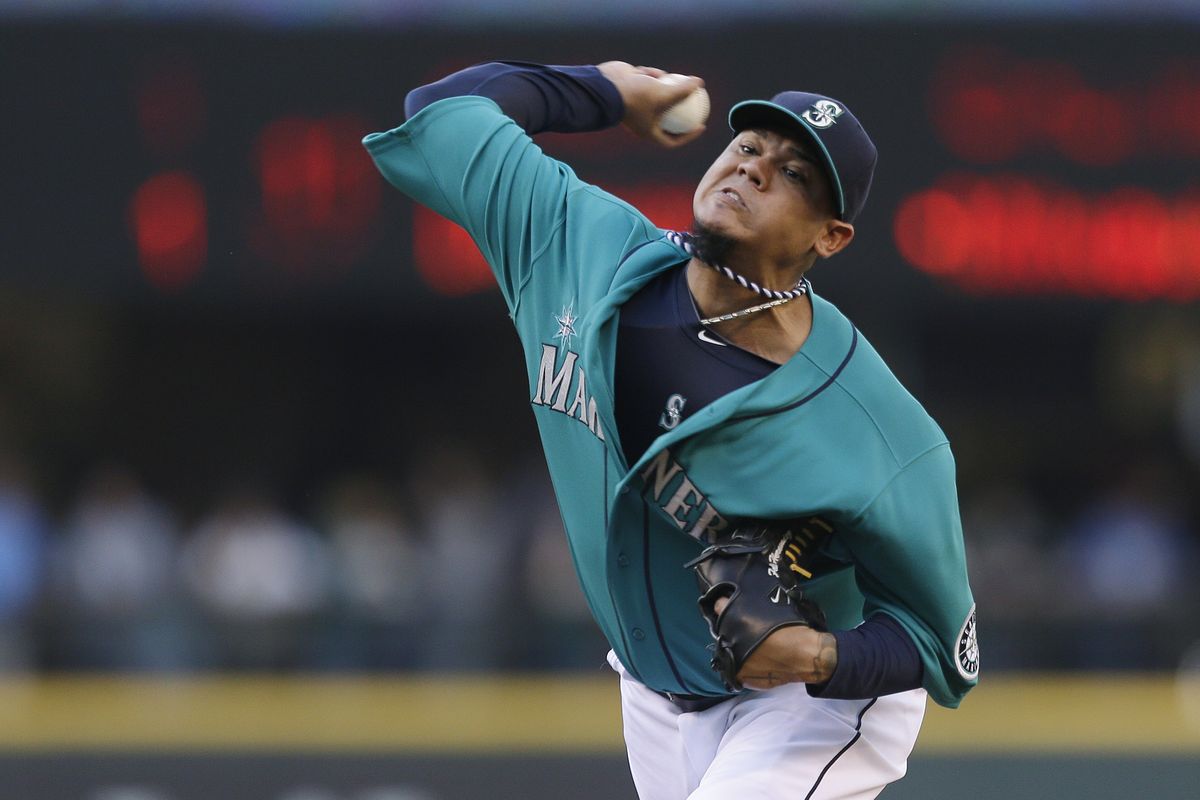Mariners starter Felix Hernandez earned his ninth win of the season. (Associated Press)