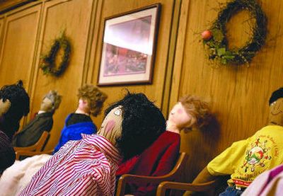 
The jury box at the Spokane County Courthouse has oversized dolls in the chairs so teens can get acquainted with what the courtroom will look like when their day in court arrives.
 (The Spokesman-Review)