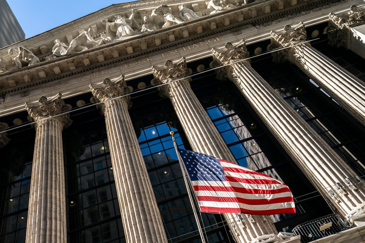 The New York Stock Exchange is shown on Jan. 24, 2022.  (Associated Press )