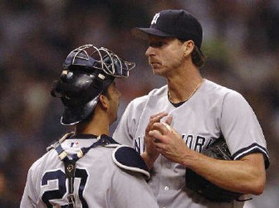
Randy Johnson, with a 17-11 record,  could miss the playoffs for the Yankees.
 (Associated Press / The Spokesman-Review)