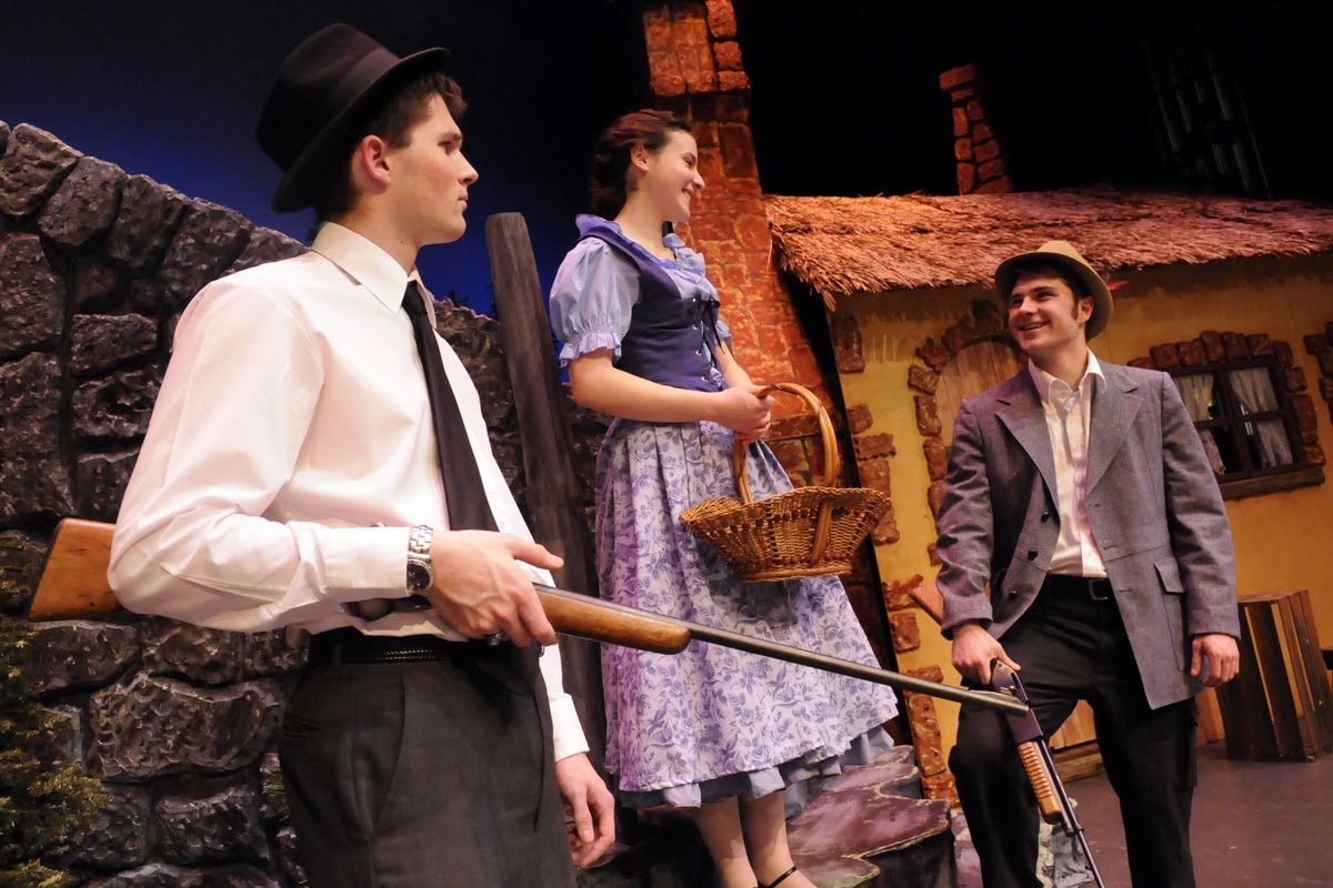 Americans Jeff Douglas (played by Philip Keeve, left) and Tommy Albright (played by Mason Stewart) discover the quaint and enchanted village of Brigadoon, while on a hunting vacation in Scotland, and a beautiful woman, Fiona (played by Tegan Monaghan), as the Central Valley High School Theatre Department presents “Brigadoon.” (J. BART RAYNIAK)