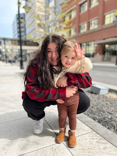 Aaliyah Osteen and her 2-year-old daughter, Presley.  (Courtesy)