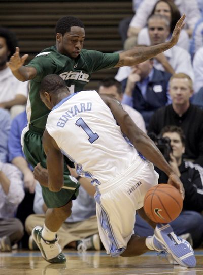 Marcus Ginyard and the Tar Heels downed the Spartans again.  (Associated Press)