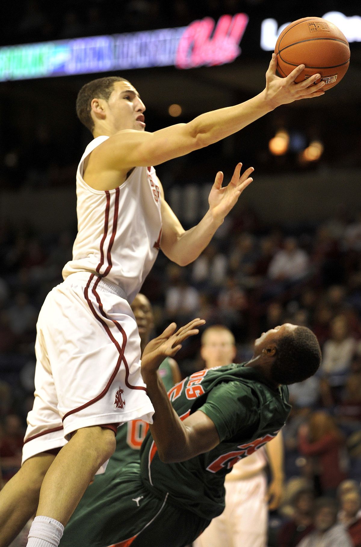 Heading for the basket, WSU