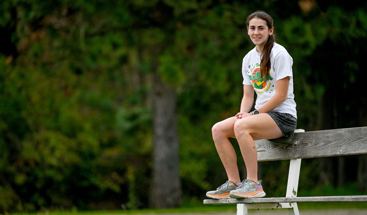 East Valley cross country runner Logan Hofstee is photographed before practice on Aug 31, 2023.  (Kathy Plonka/The Spokesman-Review)