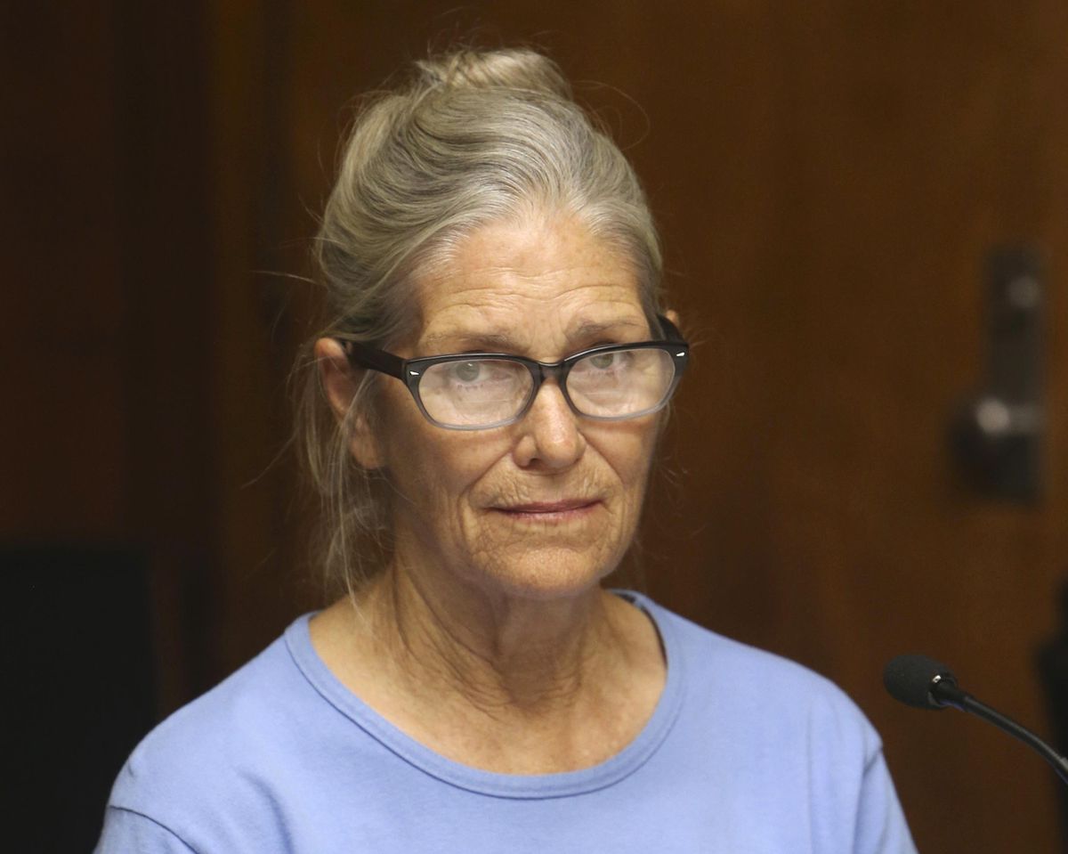 In this Sept. 6, 2017, file photo, Leslie Van Houten attends her parole hearing at the California Institution for Women in Corona, Calif. California Gov. Jerry Brown has again denied parole for Van Houten, the youngest follower of murderous cult leader Charles Manson. (Stan Lim / Los Angeles Daily News)
