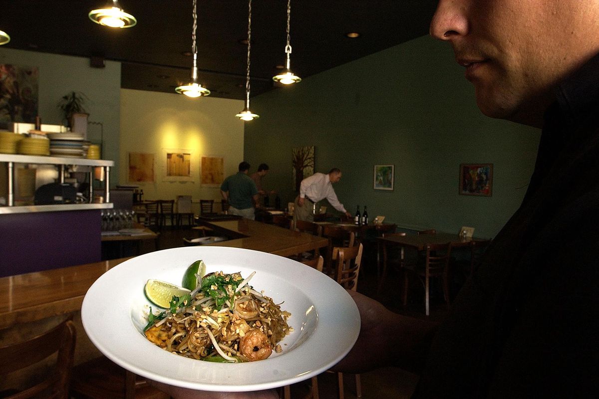 Shrimp Pad Thai is one of the favorite dishes at Picabu. (Jed Conklin / The Spokesman-Review)