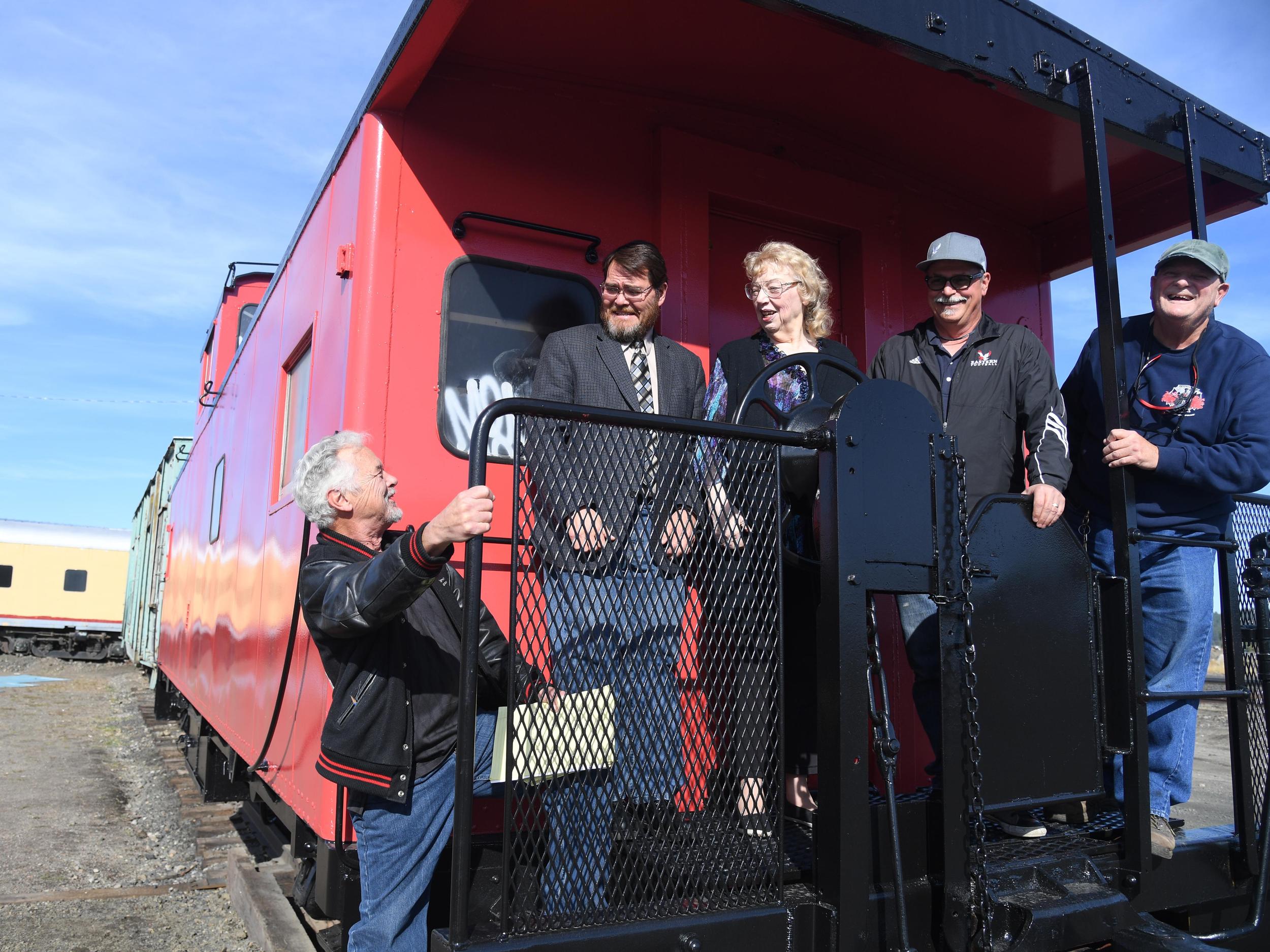 Painted rail cars keep Hillyard on track to realize heritage park