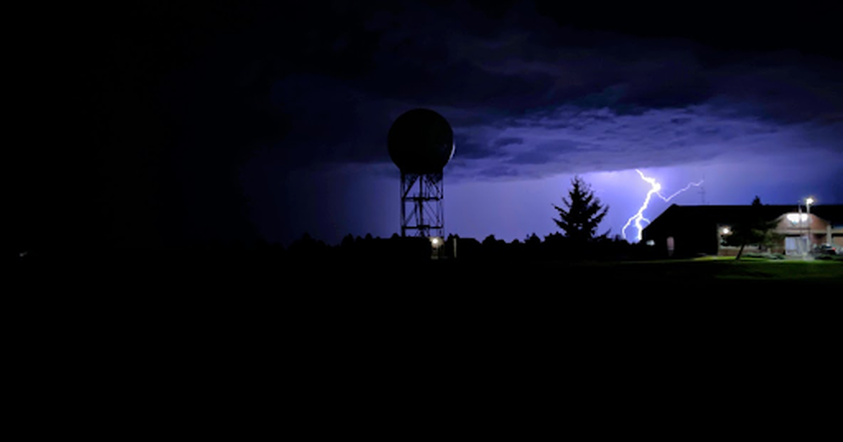 Heaviest lightning, rain reported north of Spokane on Wednesday night