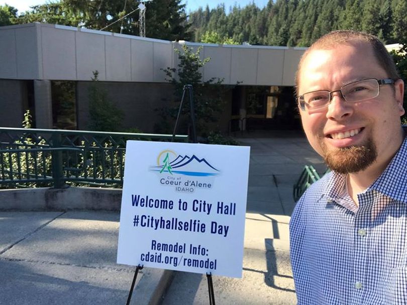 Deputy City Administrator Sam Taylor, who cut his teeth as a communicator at Huckleberries Online and The Spokesman-Review, wants you to take a selfie at a city facility and send it in to City Hall.