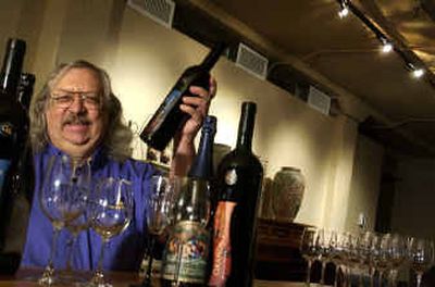 Dave Westfall, co-manager of the Wine Cellar, will officially open the doors to the wine tasting venue at 906 W. Second in September.
(Jed Conklin / The Spokesman-Review)
